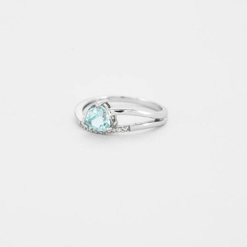 Bague 54 Bague Topaze taille coeur 58 Facettes 240042