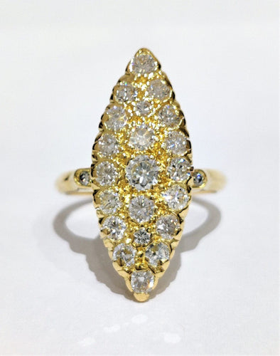 Bague 58 Bague marquise or jaune diamants 58 Facettes 1-926/1