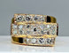 Bague 56 Bague bandeau style Tank Or jaune Diamants 58 Facettes AB290