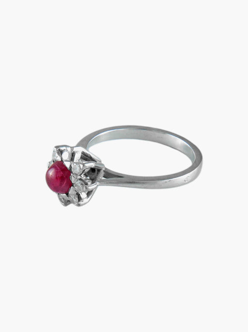 Bague Bague Marguerite Rubis cabochon 58 Facettes