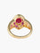 Bague Bague années 30 rubis ovale et brillant or jaune 58 Facettes LP4-16