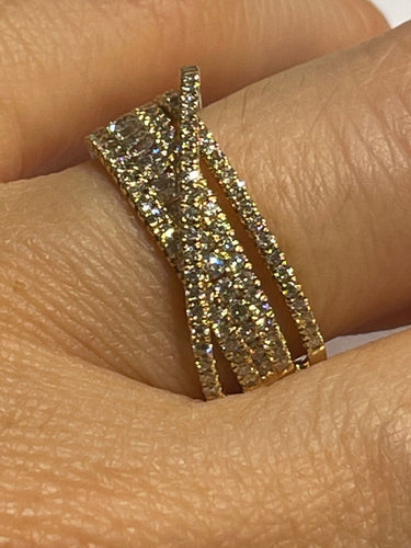 Bague 54 Bague croisillon Diamants 58 Facettes