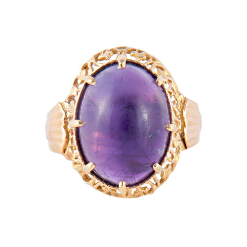 Bague 56 Bague Améthyste cabochon 58 Facettes