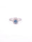 Bague Solitaire en or blanc 18 carats diamants et topaze bleue 58 Facettes