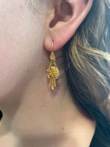 Boucles d'oreilles BOUCLES D'OREILLES PENDANTES FLEURS 58 Facettes 053161