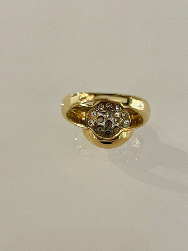 Boucles d'oreilles 55 Bague Boule Pavée De Diamants 58 Facettes 751089