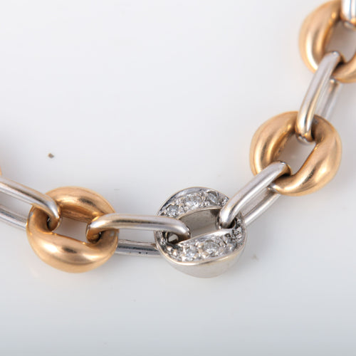 Bracelet Bracelet en or blanc et jaune Diamants 58 Facettes