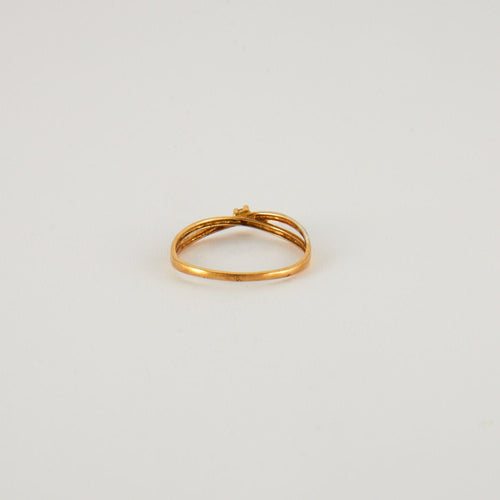 Bague 56 Bague fine 2 ors Diamant 0.04ct 58 Facettes EL2-58