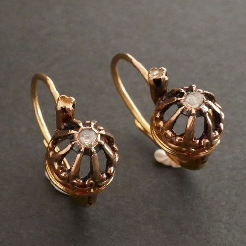 Boucles d'oreilles Dormeuses diamants 58 Facettes