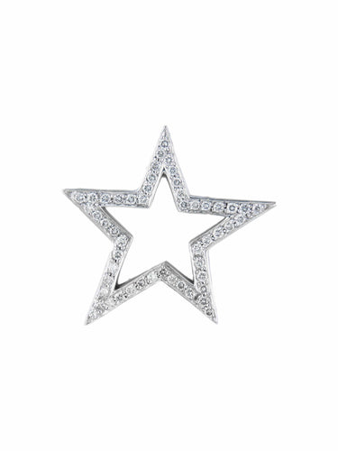 Pendentif Pendentif Etoile Or blanc Diamants 58 Facettes