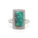 Bague 54.5 Bague rectangle Opale Diamants 58 Facettes