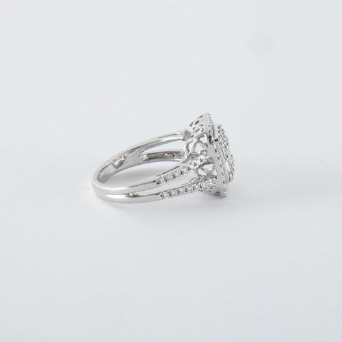 Bague Bague en Or blanc & diamants 58 Facettes