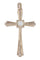 Pendentif Croix ancienne en or jaune, perle 58 Facettes 061481