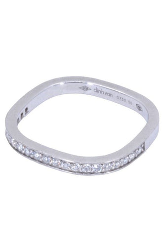 Bague 50 DINH VAN - DEMI-ALLIANCE CARRÉE 58 Facettes 073191