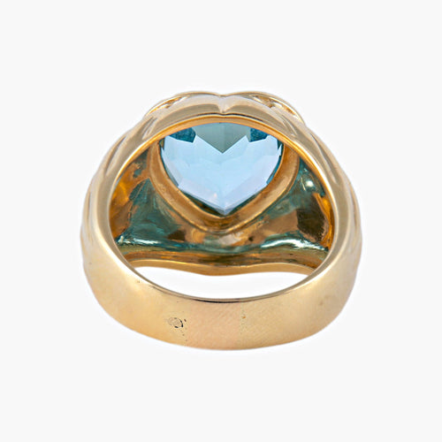 Bague 61 Bague FRED Coeur Topaze bleue 58 Facettes