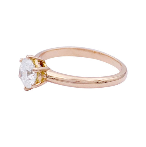 Bague 51 Bague solitaire diamant en or rose. 58 Facettes 33144