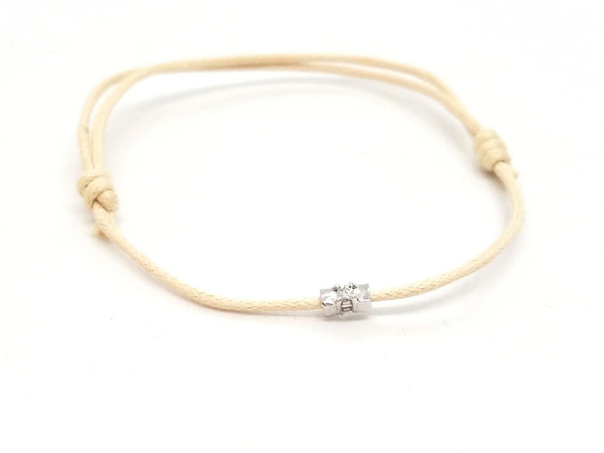 Bracelet Bracelet Cordon Or blanc Diamant 58 Facettes 578832RV