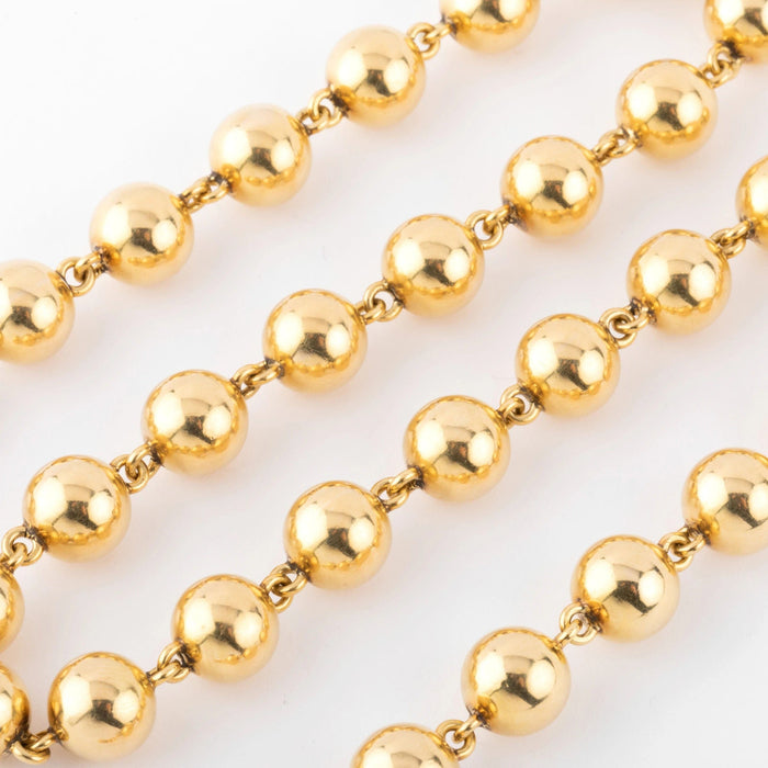 Collier Collier Marseillais en or jaune orné de boules d'or 58 Facettes