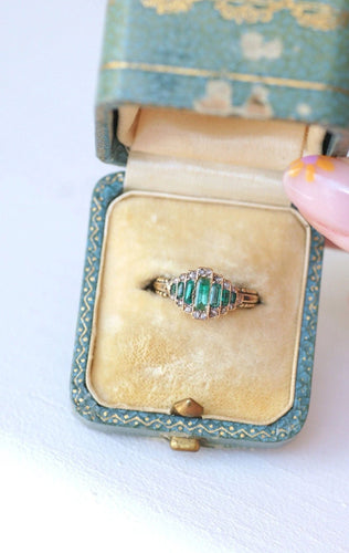 Bague Bague bandeau émeraudes et diamants 58 Facettes