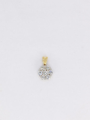 Pendentif Pendentif fleur 2 Ors Diamants 58 Facettes J278