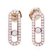 Boucles d'oreilles Boucles d'oreilles Messika "Move Uno Pavées", or rose, diamants. 58 Facettes 33484