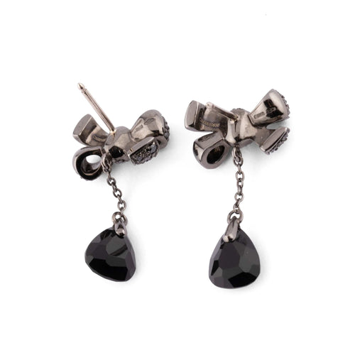 Boucles d'oreilles Boucles d'oreilles nœuds Pomellato modèle forever or gris et onyx 58 Facettes