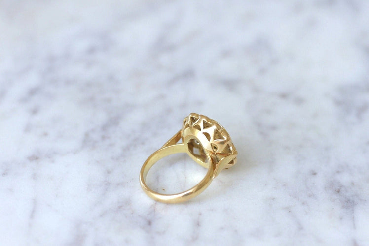 Bague Bague Marguerite style Art Déco diamants saphirs 58 Facettes