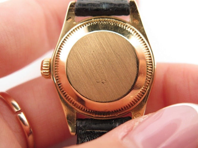 Montre vintage montre ROLEX oyster perpetual datejust or 18k diamants automatique 58 Facettes 257565