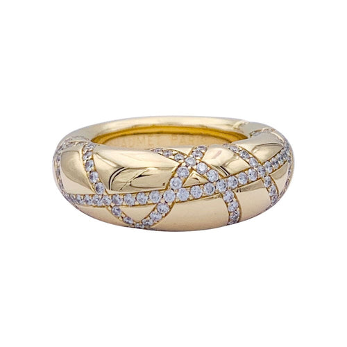 Bague 56 Bague Chaumet, "Anneau", en or jaune, diamants. 58 Facettes 32642