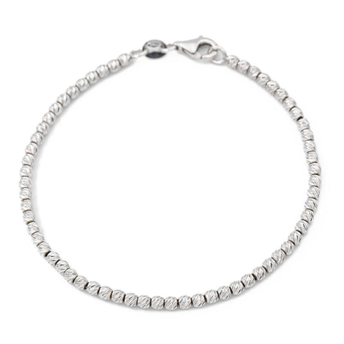 Bracelet Bracelet Maille boule Or blanc 58 Facettes 2057829CN