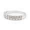 Bague 55 Bague Demi alliance Or blanc Diamant 58 Facettes 2092894CN