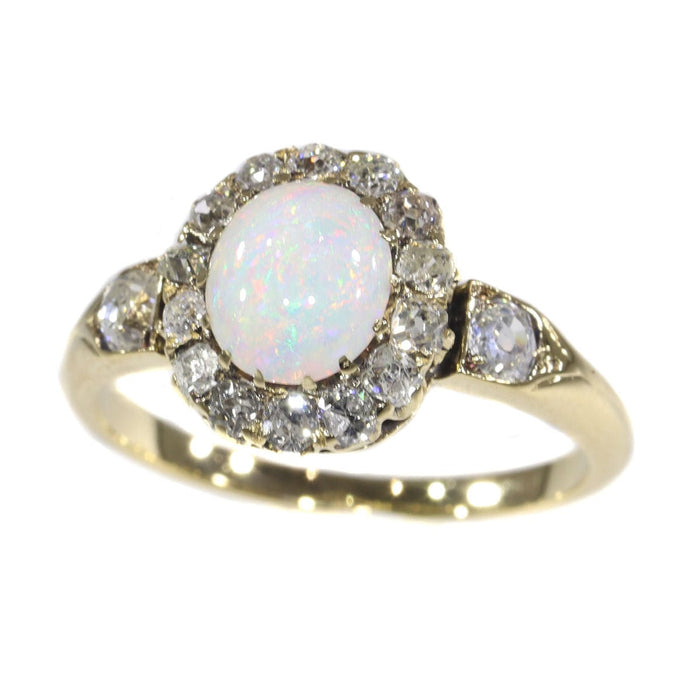 Bague 56 Bague diamant et opale 58 Facettes 20209-0059
