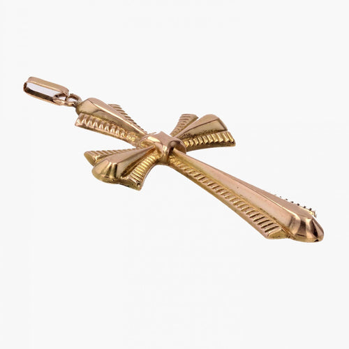 Pendentif Pendentif croix ancienne or rose 58 Facettes CVP63