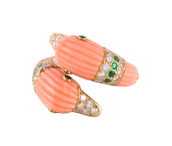 Bague 50 BAGUE VAN CLEEF & ARPELS "DAUPHINS" 58 Facettes BO/220040 RIV