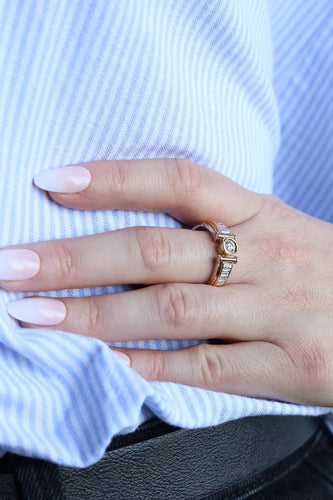 Bague 59 Bague Solitaire Or jaune Diamant 58 Facettes 2202000CN