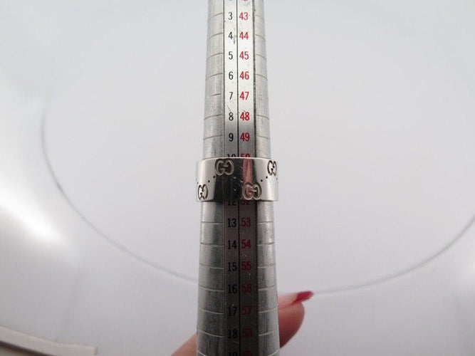 Bague 52 bague GUCCI icon monogramme gg en or blanc 18k 58 Facettes 256723