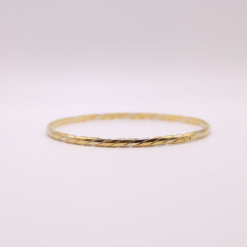 Bracelet Bracelet Jonc 3 ors motif Torsadé 58 Facettes