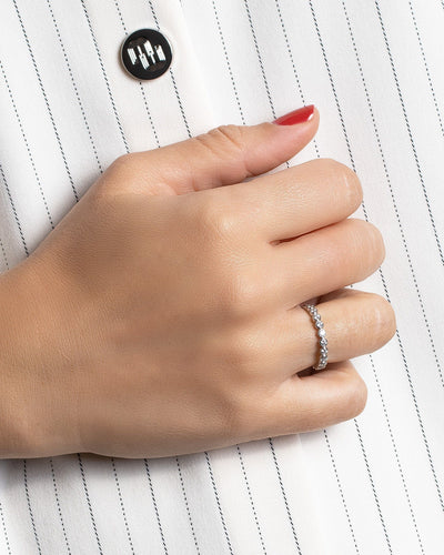 Bague 53 Bague CARTIER Broderie en Platine 950/1000 58 Facettes 59814-55434