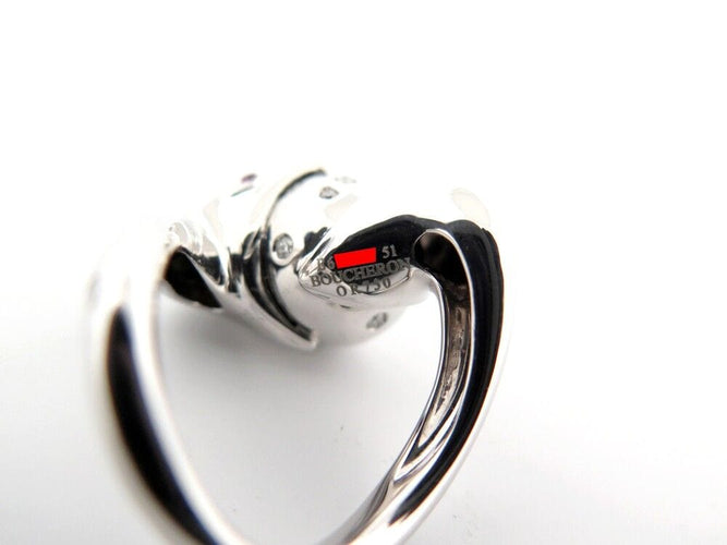 Bague 51 bague BOUCHERON trouble or blanc 18k diamants 1.05ct rubis 58 Facettes 257505