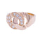 Bague 55 Bague Dinh Van, "Menottes R12", or rose, diamants. 58 Facettes 32391