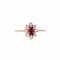 Bague Bague Petite Marguerite Rubis Diamants 58 Facettes