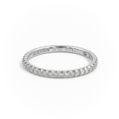Bague 53 Mauboussin Bague Alliance Or blanc Diamant 58 Facettes 2107640CN