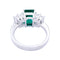 Bague 55 Bague émeraude or blanc, diamants. 58 Facettes 32365