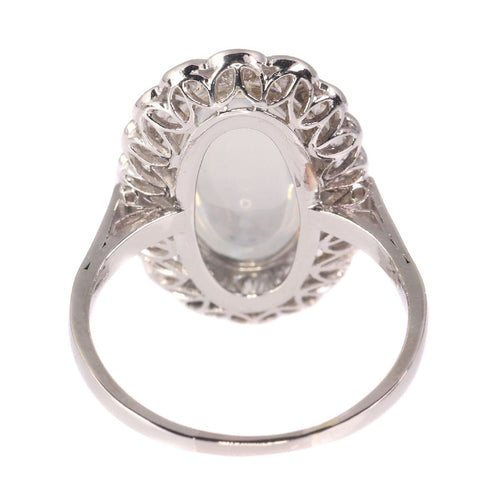 Bague 55 Bague en platine, diamant & pierre de lune 58 Facettes 19312-0202
