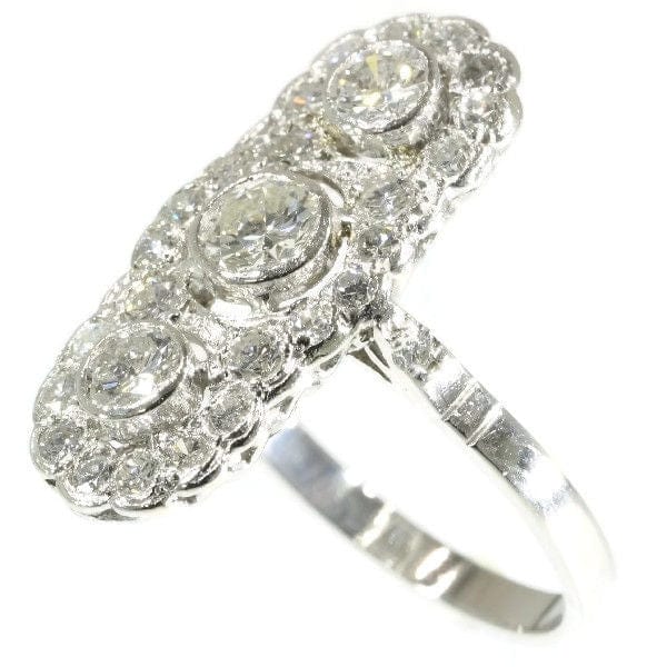 Bague 56 Bague platine et diamants 58 Facettes 16300-0191