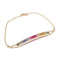 Bracelet Bracelet barrette saphirs multicolores diamants or rose 58 Facettes