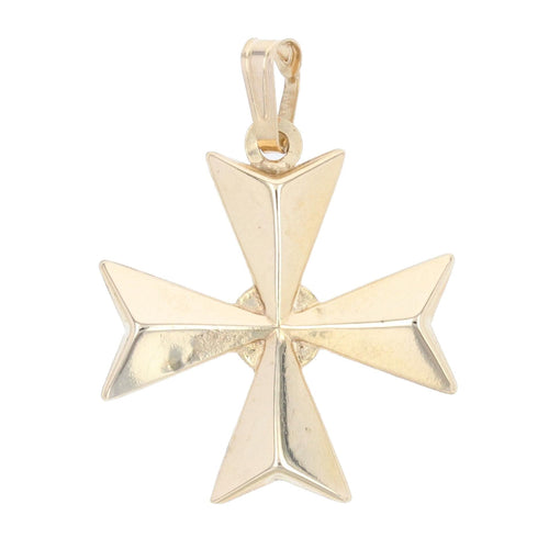 Pendentif Croix de Malte or jaune 58 Facettes CVP45