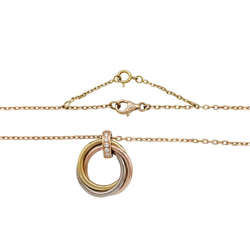 Collier Collier Cartier, "Trinity", trois ors, diamants. 58 Facettes 31787
