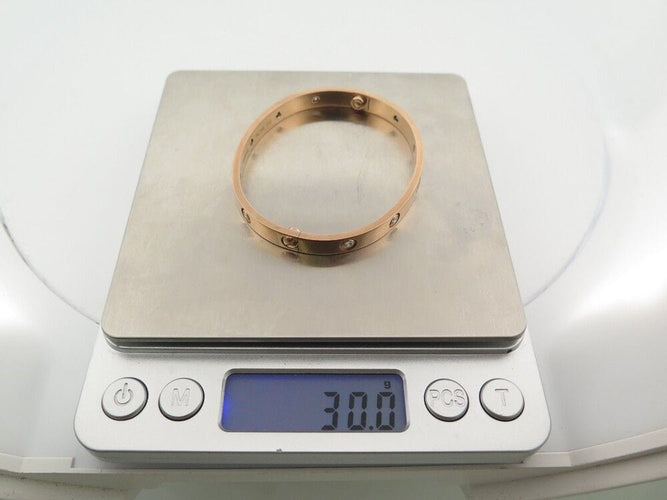 Bracelet bracelet CARTIER love 17 cm en or rose 18k 10 diamants 0.96 ct 58 Facettes 253427