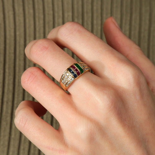 Bague BAGUE OR & PIERRES PRECIEUSES 58 Facettes BO/220085 NSS